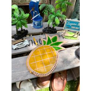 パイナップル　コインパース　山羊革製 ■ アメリカン雑貨 アメリカ雑貨