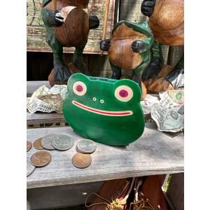 カエル　コインパース　山羊革製 ■ アメリカン雑貨 アメリカ雑貨