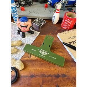 PENCO　ペンコ　プラクリップ　（カーキ）　単品　袋留め　ペーパークリップ　ブッククリップ　教科書...