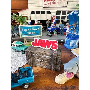 ジョーズ　ダイカットビニールステッカー　Sサイズ　（ロゴ/英文字）　■　アメリカン雑貨　アメリカ雑貨