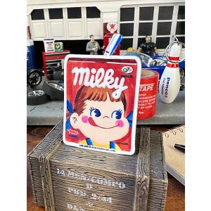 不二家　ミルキー　オフィシャル　ダイカット　ビニールステッカー小　（ミルキー箱）　■　アメリカン雑貨...