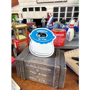 昭和レトロ　駄菓子　ステッカー　モロッコヨーグル　（ブルー）　■　アメリカン雑貨　アメリカ雑貨