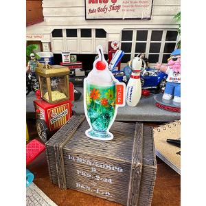 昭和レトロ　アデリアレトロ　クリームソーダ　透明ステッカー　石塚硝子株式会社 ■ アメリカン雑貨 ア...