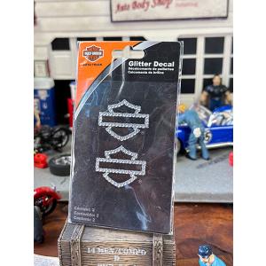 ハーレーダビッドソン　オフィシャルステッカー　グリッターデカール　（B&amp;Sシルエット2P/ラインスト...
