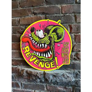 ラットフィンク　エンボスティンサイン　（リベンジ）　ブリキ看板　■　アメリカン雑貨　アメリカ雑貨