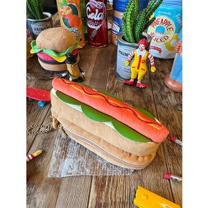 ヤップ　ジャンクフードシリーズ　ホットドッグ　ポーチ　ペンケース　小物入れ　メガネケース　yup!　...