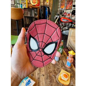 マーベル　スパイダーマン　フェイス　レザーポーチ ■ アメリカン雑貨 アメリカ雑貨