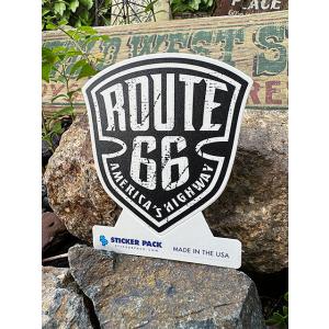 ステッカーパック　アウトドア　ステッカー　ルート66シリーズ　Lサイズ　（ルート66　ブラック）　M...