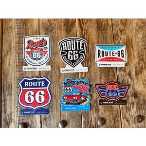 ステッカーパック　アウトドア　ステッカー　ルート66シリーズ　Lサイズ　（全6枚セット）　MADE ...