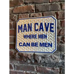 「男の隠れ家」の看板　（男が男になれる場所）　鉄板風サイン　■　アメリカン雑貨　アメリカ雑貨