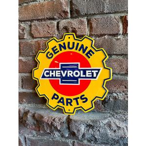 シボレー　ジェニュインパーツ　ギアシェイプ　看板 ■ アメリカン雑貨 アメリカ雑貨