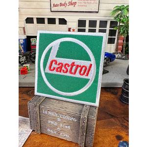 カストロール　ワッペン　（スクエア）　■　アメリカン雑貨　アメリカ雑貨