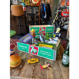 7UP　セブンアップ　ウッドクレート　ソーダ木箱　（ライトグリーン）　単品　■ アメリカ雑貨 アメリ...