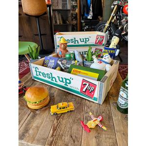 7UP　セブンアップ　ウッドクレート　ソーダ木箱　（ライトホワイト）　単品　■ アメリカ雑貨 アメリ...