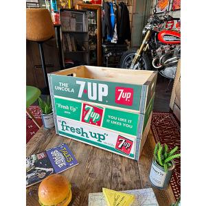 7UP　セブンアップ　ウッドクレート　ソーダ木箱　（3個セット）　■　アメリカン雑貨　アメリカ雑貨