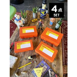 PENCO　ペンコ　ストレージコンテナ　4サイズセット　（オレンジ）　小物入れ　道具箱　救急箱　パー...