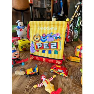 駄菓子屋シリーズ　お菓子のキンチャク袋　（PEZ　ペッツ）　オフィシャルグッズ　巾着袋　昭和レトロ　...