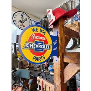 シボレー　サイド看板　両面プリント　フランジメタルサイン ■ アメリカン雑貨 アメリカ雑貨