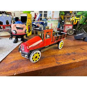 懐かしのブリキのおもちゃ　トラック　オーナメント　（レッド）　■　アメリカン雑貨　アメリカ雑貨