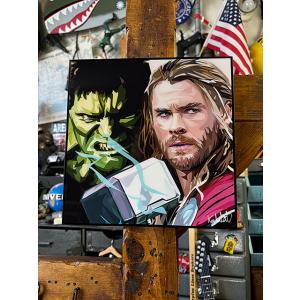 ソー　ハルク　ポップアートフレーム　マーベル　アベンジャーズ　クリス・ヘムズワース　マーク・ラファロ