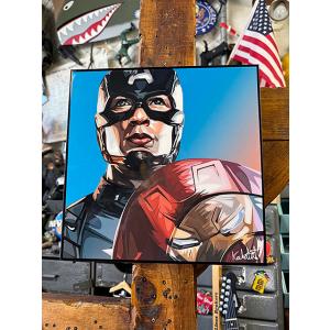 キャプテン・アメリカ　クリス・エヴァンス　ポップアートフレーム　（アイアンマンシールド）　マーベル　...