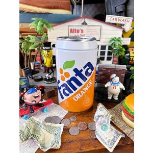 ファンタ　オレンジ　缶バンク　貯金箱 ■ アメリカン雑貨 アメリカ雑貨