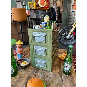 ダルトン　D.M.S.　ガレージボックス　6リットル　Sサイズ　（3個セット/オリーブ）　DULTO...