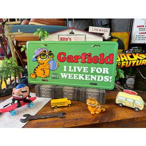 ガーフィールド　ライセンスプレート　（グリーン）　■　アメリカン雑貨　アメリカ雑貨