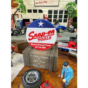 スナップオン　ロゴワッペン　（トリコロール）　■　アメリカン雑貨　アメリカ雑貨