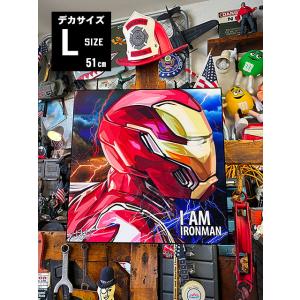 デカサイズ　Lサイズ　51cm　アイアンマン　ポップアートフレーム　（I AM IRONMAN）　■...