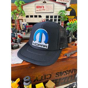 モパー　メッシュキャップ　（Mロゴ）　帽子色＝ブラック　Mopar　■　アメリカン雑貨　アメリカ雑貨