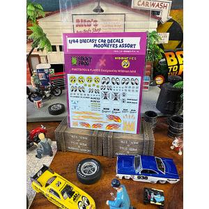 ムーンアイズ　1/64　ミニカー用　水貼りデカール　カスタムステッカー ■ アメリカン雑貨 アメリカ...