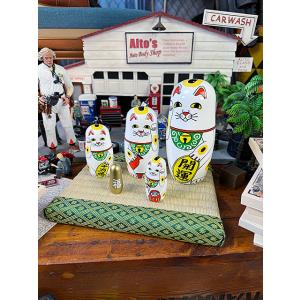 ラッキーキャット　マトリョーシカ　招き猫　※ミニ畳は付属しません ■ アメリカン雑貨 アメリカ雑貨