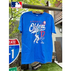 MLB　ロサンゼルス　ドジャース　大谷翔平　公式Tシャツ　（Dogers Blue/Script）　MLBオフィシャルグッズ　■　アメリカン雑貨｜candytower