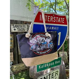 ルート66　ロープ　トートバッグ　（ハーレー） ■ アメリカン雑貨 アメリカ雑貨 爆買