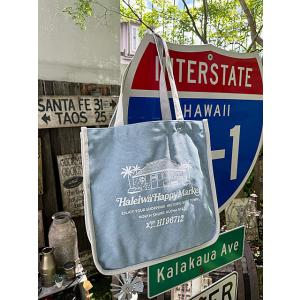 ハレイワ　キャンバストートバッグ　Lサイズ　（サックス） ■ アメリカ雑貨 アメリカン雑貨