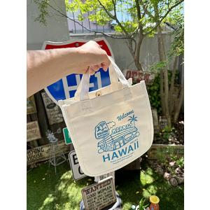 ハレイワ　ミニトートバッグ　（アイボリー/スーパーマーケット） ■ アメリカン雑貨 アメリカ雑貨