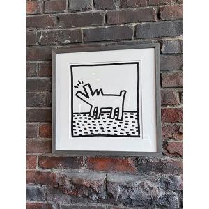 キース・ヘリング　アートフレーム　（Untitled,barking dog）　木製額付き　ニューヨ...