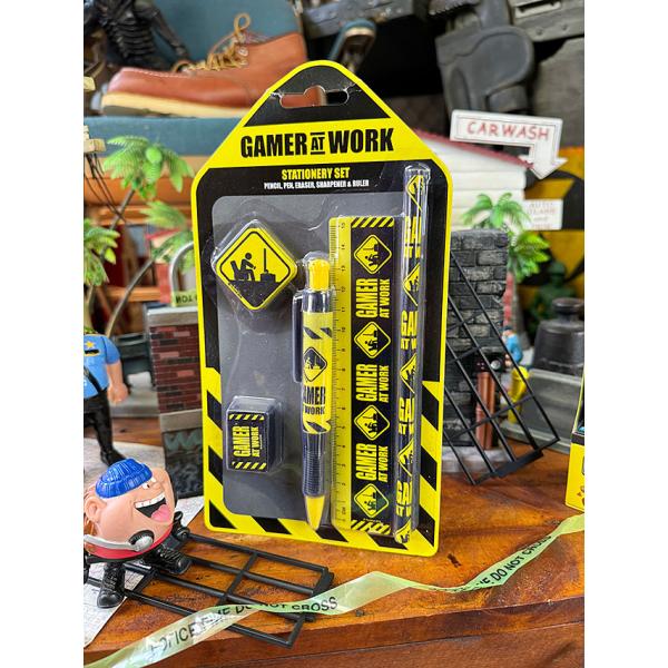 GAMER AT WORK　ゲーマー　ステーショナリーセット　（5点セット） ■ アメリカン雑貨 ア...