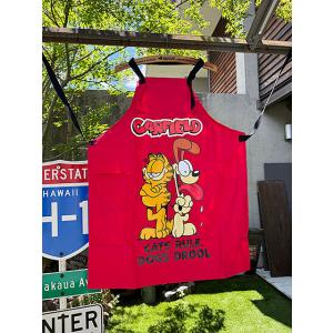 ガーフィールド　エプロン　（レッド） ■ アメリカン雑貨 アメリカ雑貨