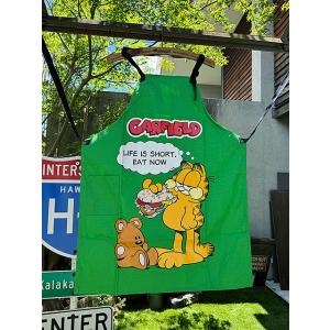 ガーフィールド　エプロン　（グリーン） ■ アメリカン雑貨 アメリカ雑貨