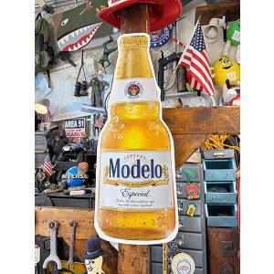 モデロ　モデロエスペシャル　ビアボトル型　エンボスティンサイン　ブリキ看板 ■ アメリカン雑貨 アメ...