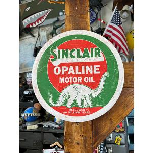シンクレア　ラウンド型　ブリキ看板 ■ アメリカン雑貨 アメリカ雑貨