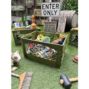 アメ雑屋さんがショップ什器としてよく使う　アメリカン　スタンダード　ミルククレート　（レクタングル/...