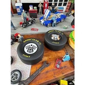 グッドイヤー　レーシングタイヤコースター　2個セット　（ルート66） ■ アメリカン雑貨 アメリカ雑...