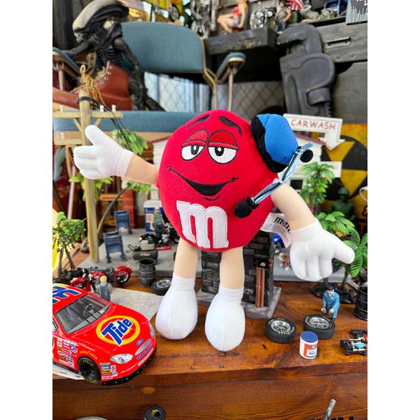 m&amp;m's　レッド　NASCAR　ピットクルー　ぬいぐるみ ■ アメリカン雑貨 アメリカ雑貨