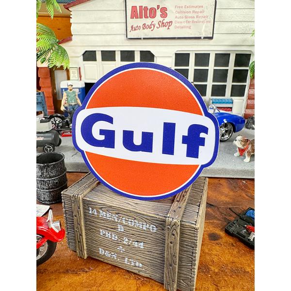 ガルフ　ミニレーシングステッカー　（ロゴ） ■ アメリカン雑貨 アメリカ雑貨