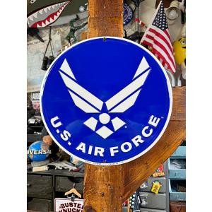 U.S.エアフォース　ラウンド型　ブリキ看板 ■ アメリカン雑貨 アメリカ雑貨