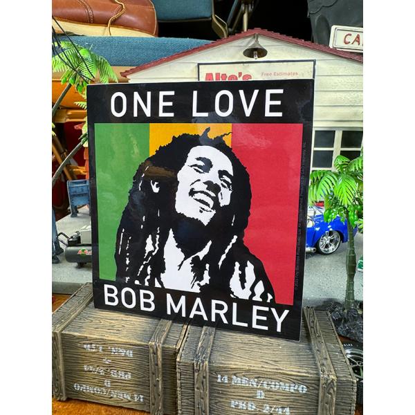 ボブマーリー　オフィシャル　ステッカー　（ONE LOVE） ■ アメリカン雑貨 アメリカ雑貨