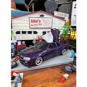 日産　スカイライン　GT-R　BNR34　ウェットティッシュケース　（パープル）　日産公式ライセンス...
